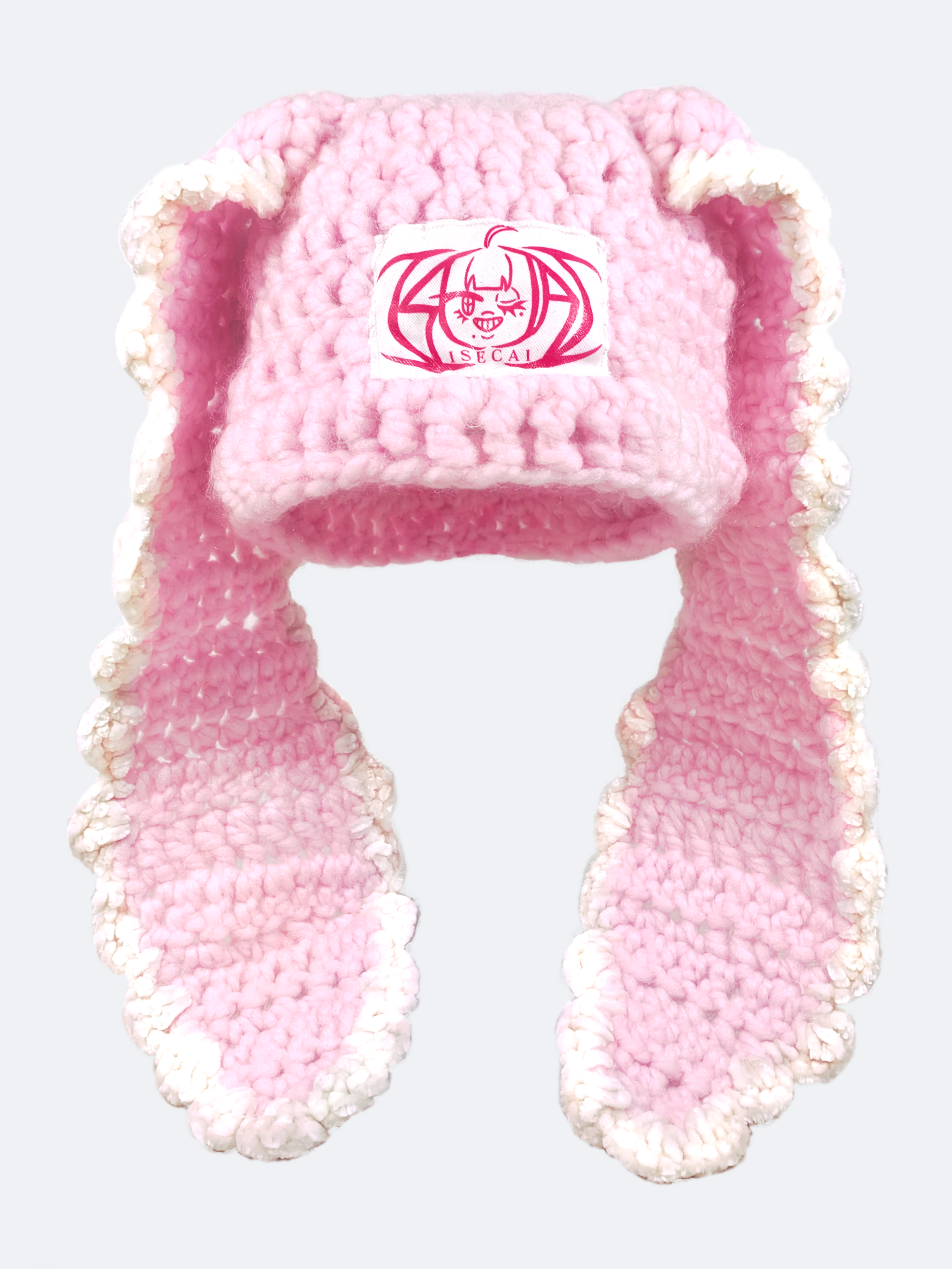 【美品】 isecai Whimgy Beanie Gray×Pink isecai Whimgy Beanie Gray×Pink （IsecaI Whimsy Beanie