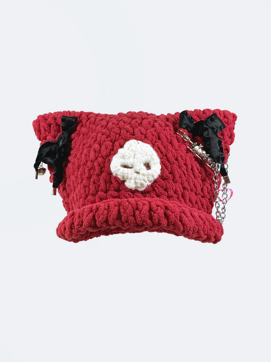 Red Skull Cat Hat